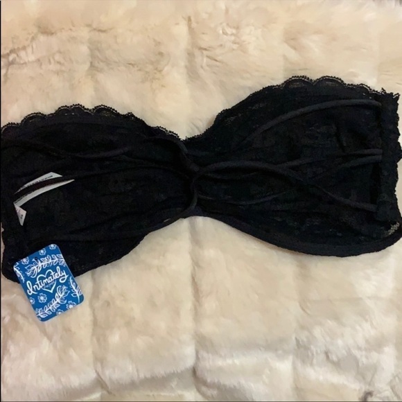 Free People Lace Essential Strappy Black Women's Bandeau Multiple Sizes NWT - Picture 5 of 6